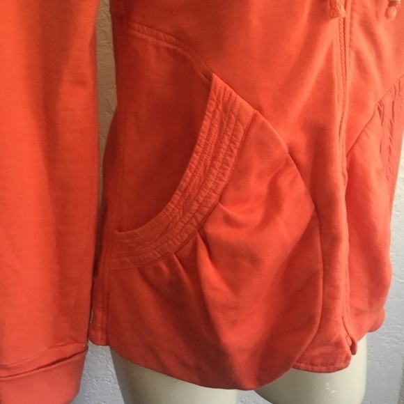 Prairie UNDERGROUND orange hooded zippered cardigan SMALL - Picture 7 of 14